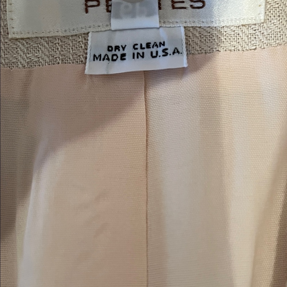NWT Saville Suit Skirt & Blazer Classic Business Style Beige/Cream 6P Vintage - Picture 3 of 16